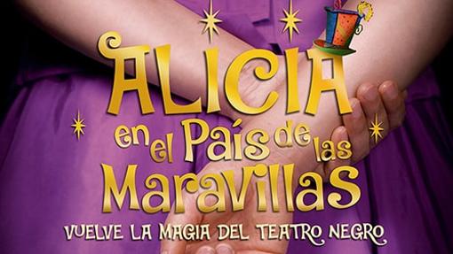 Cartel anunciador del espectáculo teatral Alicia en el País de las Maravillas