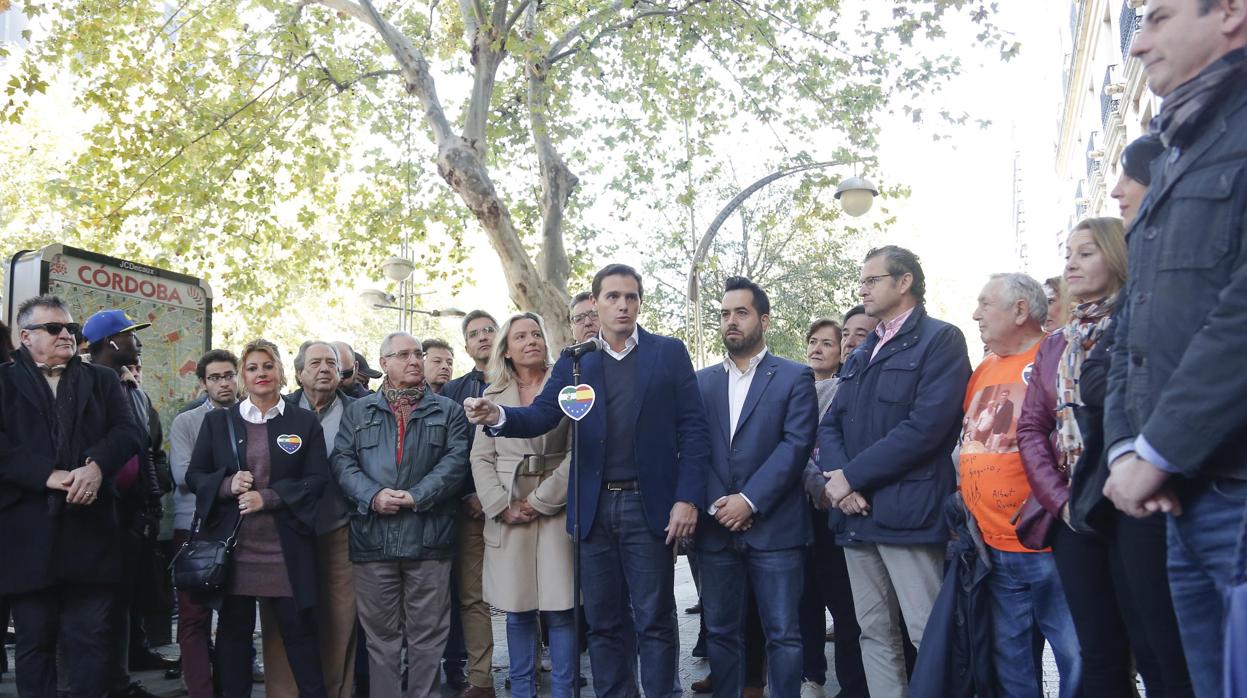 Albert Rivera, durante un acto celebrado en la capital en la campaña de las autonómicas