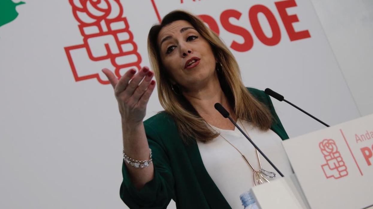 Susana Díaz, en la comparecencia de este viernes