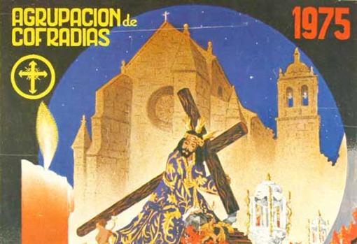 Detalle del cartel de la Semana Santa de Córdoba del año 1975