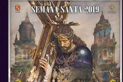 Detalle del cartel de la Semana Santa de Jaén