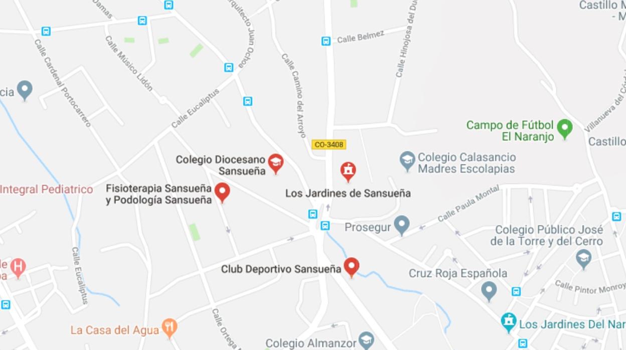 Zona en la que se ha producido el accidente