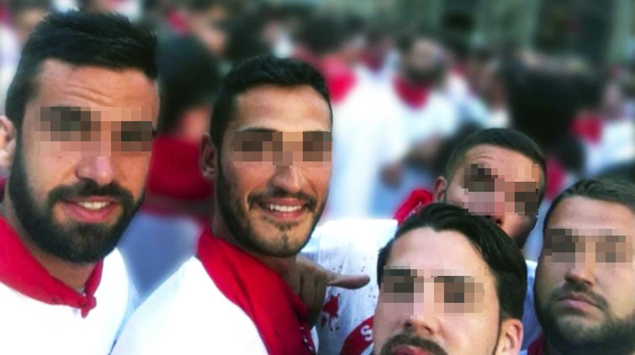 Los miembros de La Manada en una imagen en San Fermín