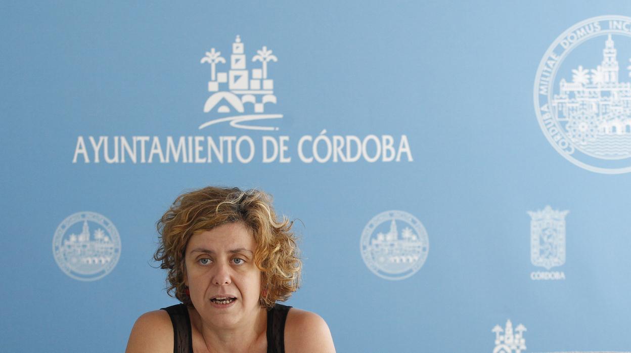 Alba Doblas, en una comparecencia en el Ayuntamiento