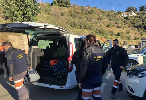 La Brigada de Salvamento Minero llega al puesto de mando