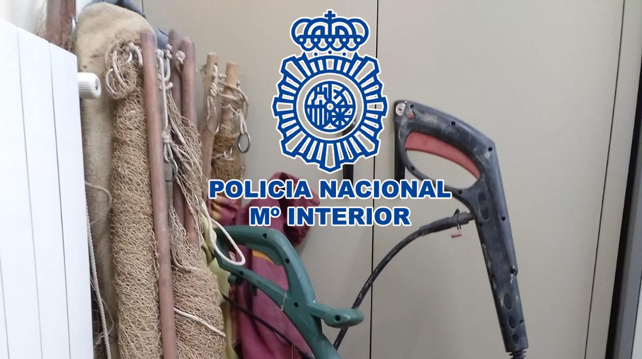 Objetos robados por los detenidos que han sido recuperados por la Policía Nacional