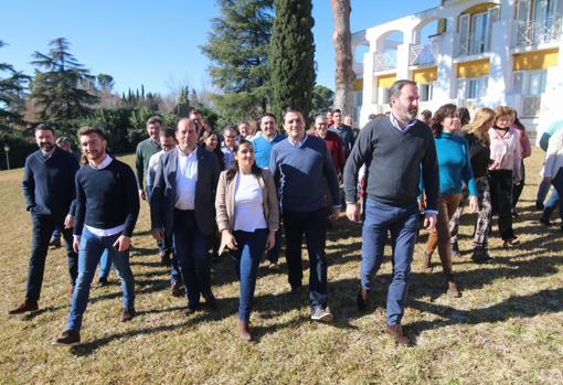 José María Bellido, en un acto con los candidatos del PP en la provincia de Córdoba