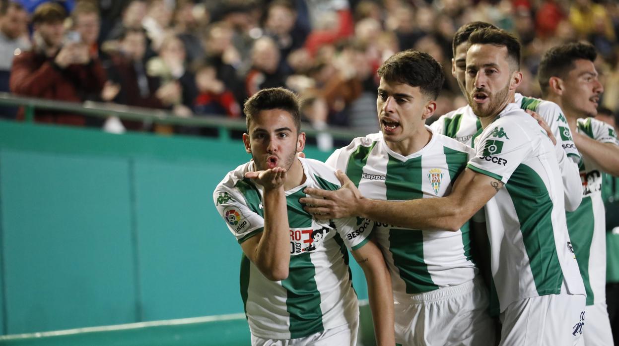 Andrés Martín celebrando su último gol