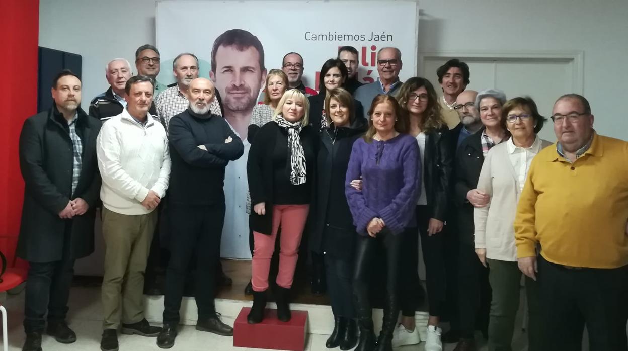 Militantes sanchistas del PSOE de Jaén capital