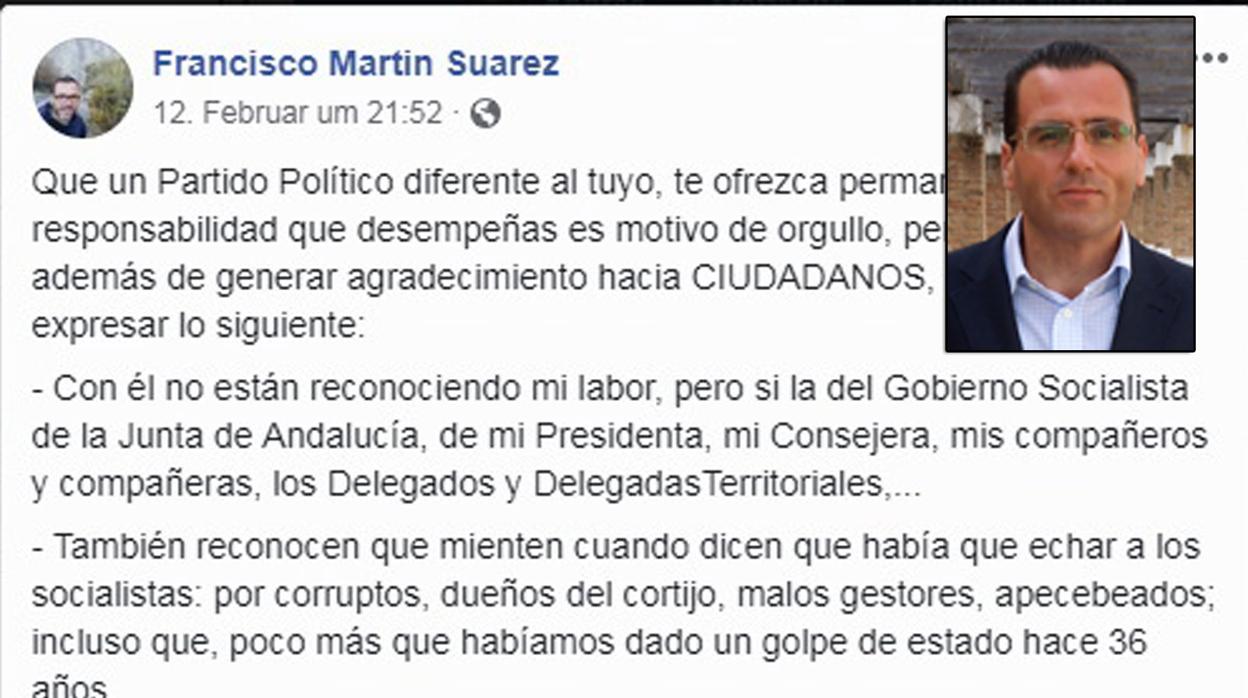 Parte de la carta de Francisco Martín