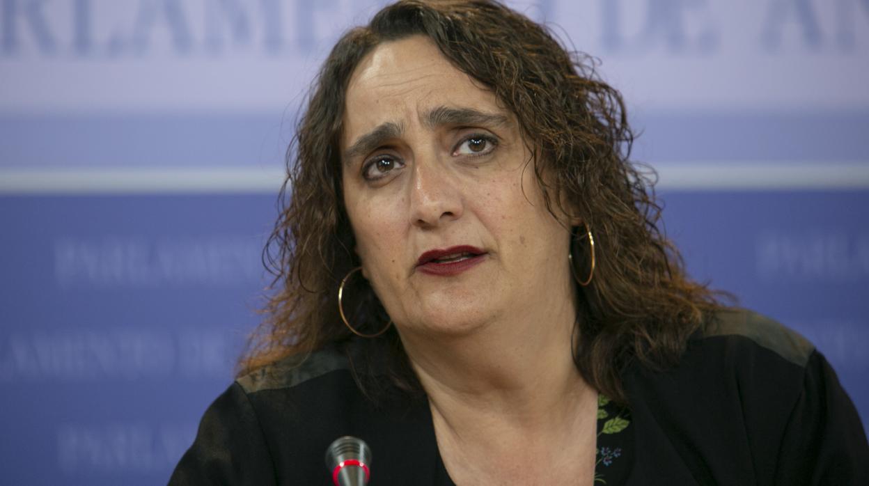 La portavoz adjunta de Adelante Andalucía, Ángela Aguilera