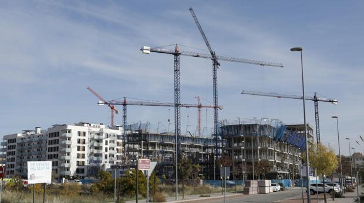 Viviendas en construcción en la zona de Poniente