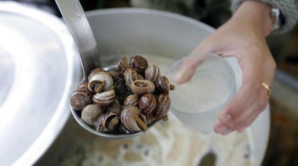 Caracoles guisados en un puesto de la capital cordobesa