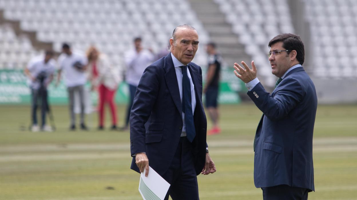 Luis Oliver y Jesús León cuando compartían gestión en el Córdoba CF