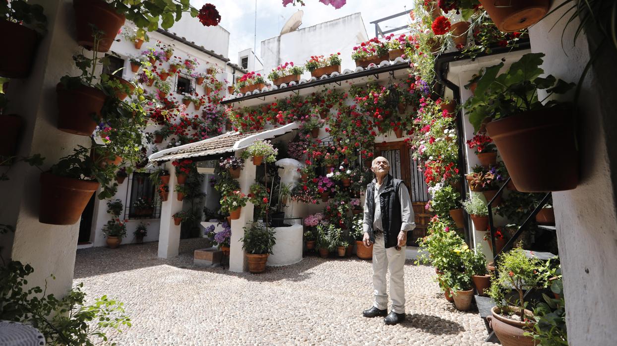 Un visitante en uno de los patios que participaron en el concurso el año pasado