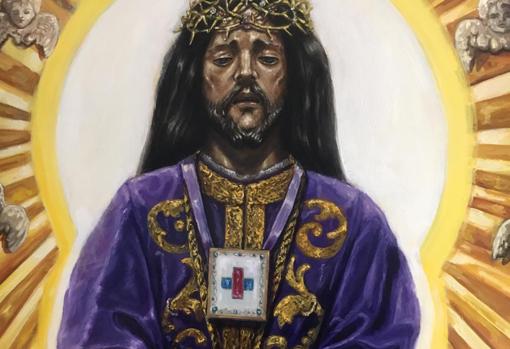 Detalle del cartel de Jesús de Medinaceli de Madrid