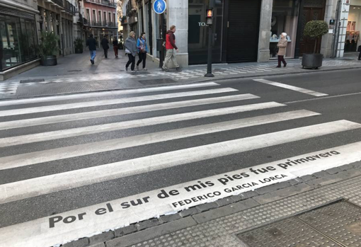 Cita de Federico García Lorca en la calle Reyes Católicos de Granada.