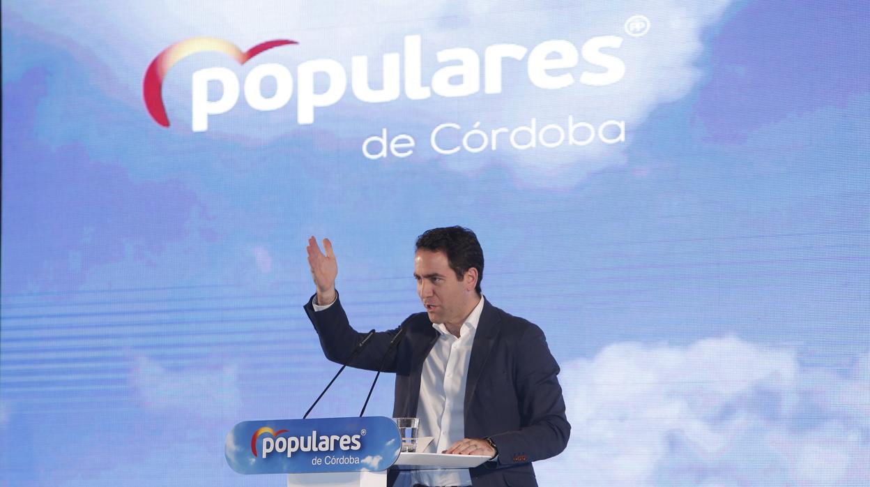 Teodoro García Egea, durante su intervención en Córdoba