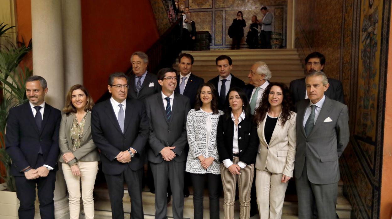 Juan Marín e Inés Arrimadas en el desayuno celebrado este miércoles en Sevilla