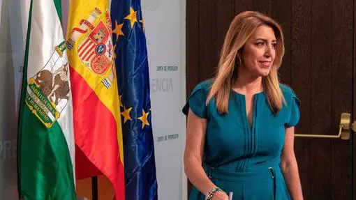 Susana Díaz cuando anunció el adelanto electoral