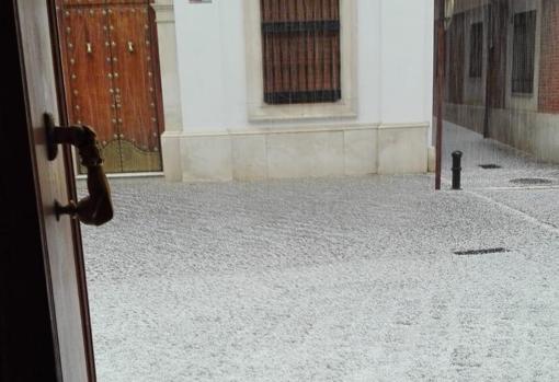 La granizada del sábado en Priego