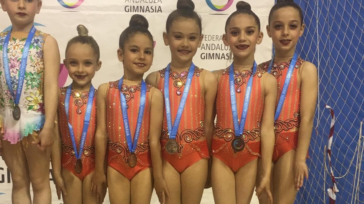 Las gimnastas del Liceo Córdoba que consiguió un bronce en Écija