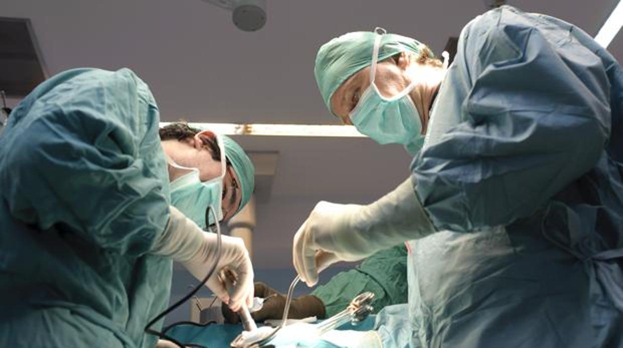 Dos médicos en plena operación