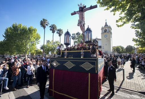 Igamen del Cristo de la Caridad y la Conversión durante su procesión