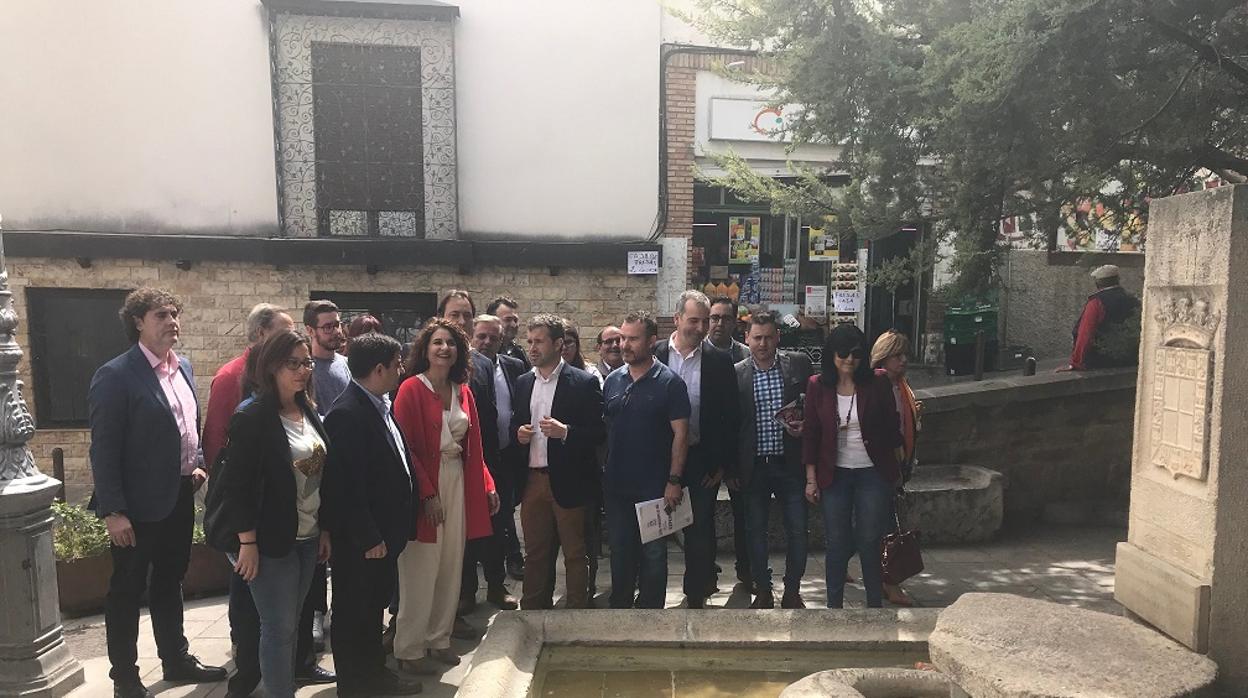 María Jesús Montero, durante su visita al casco histórico de Jaén