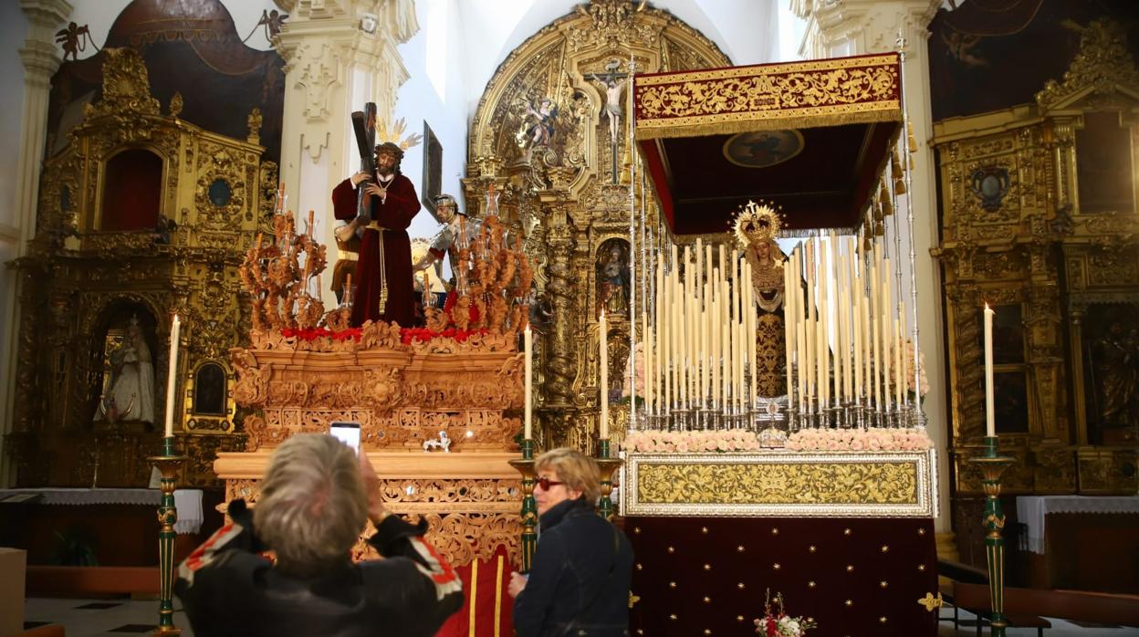 Los pasos del Buen Suceso, preparados en San Andrés para el Martes Santo de la Semana Santa de Córdoba 2019