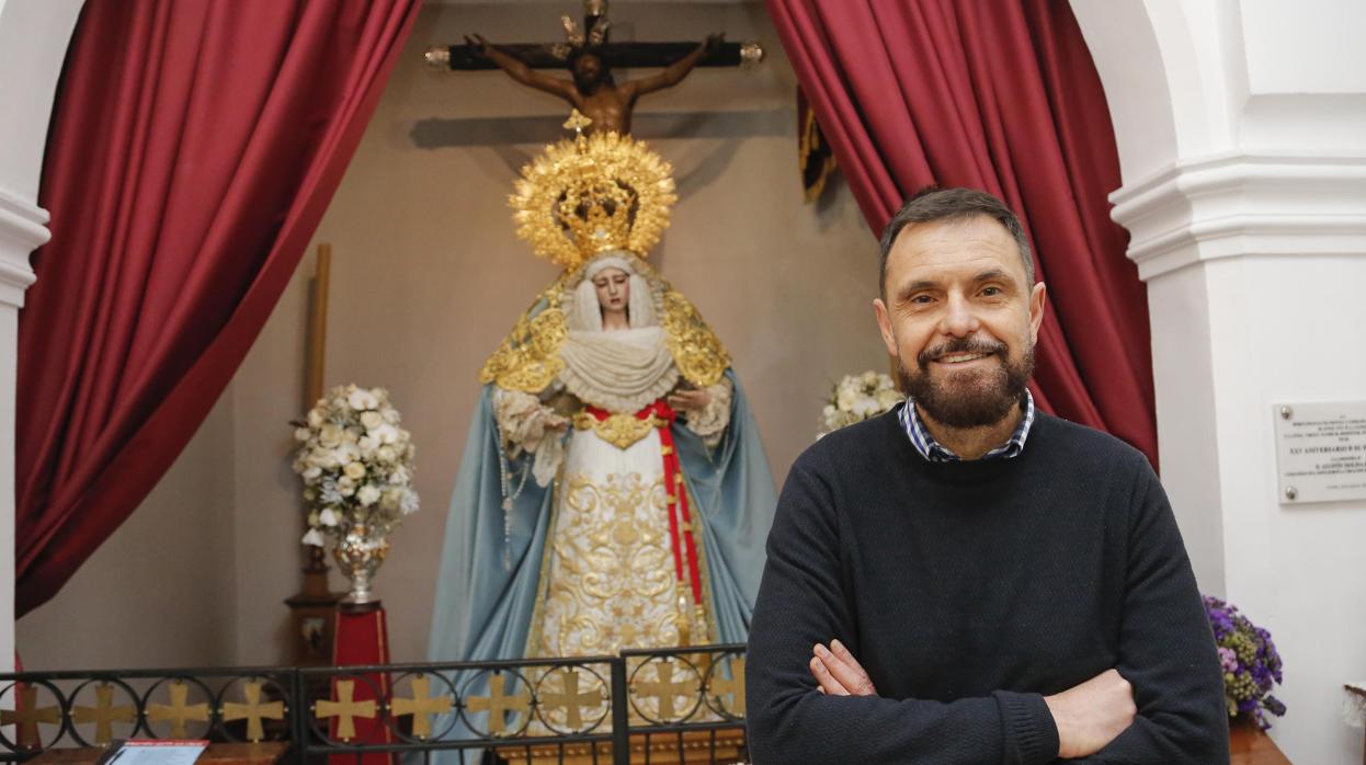 Carlos Recio, hermano mayor de la cofradía de la Agonía en la parroquia de Santa Victoria de Córdoba