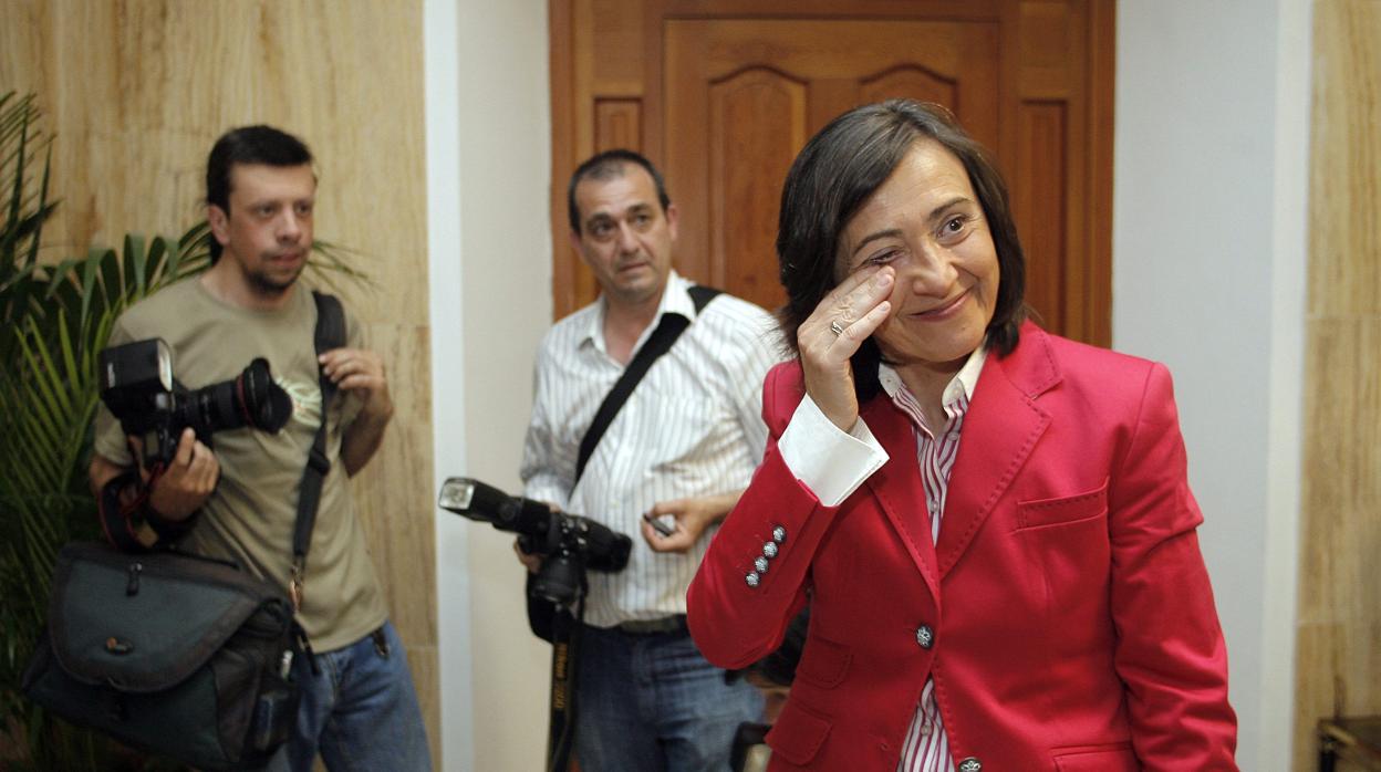 Rosa Aguilar el día de su despedida el 23 de abril de 2009