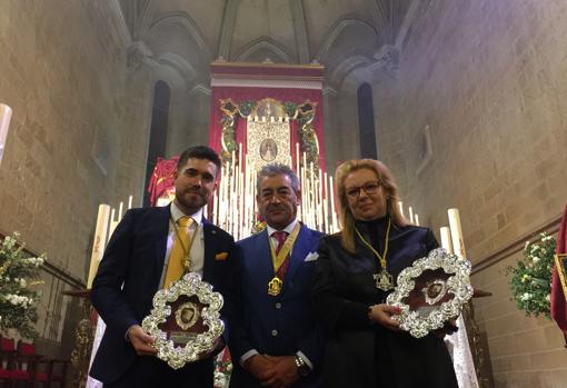 Antonio Morel, junto a Manuel López e Isabel Carrión Sánchez