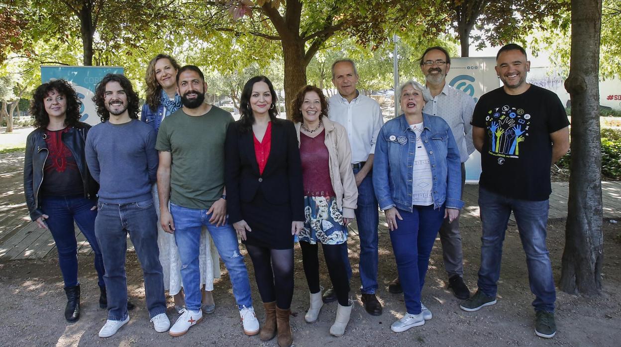 Candidatos de Ganemos en Común en la presentación de la lista