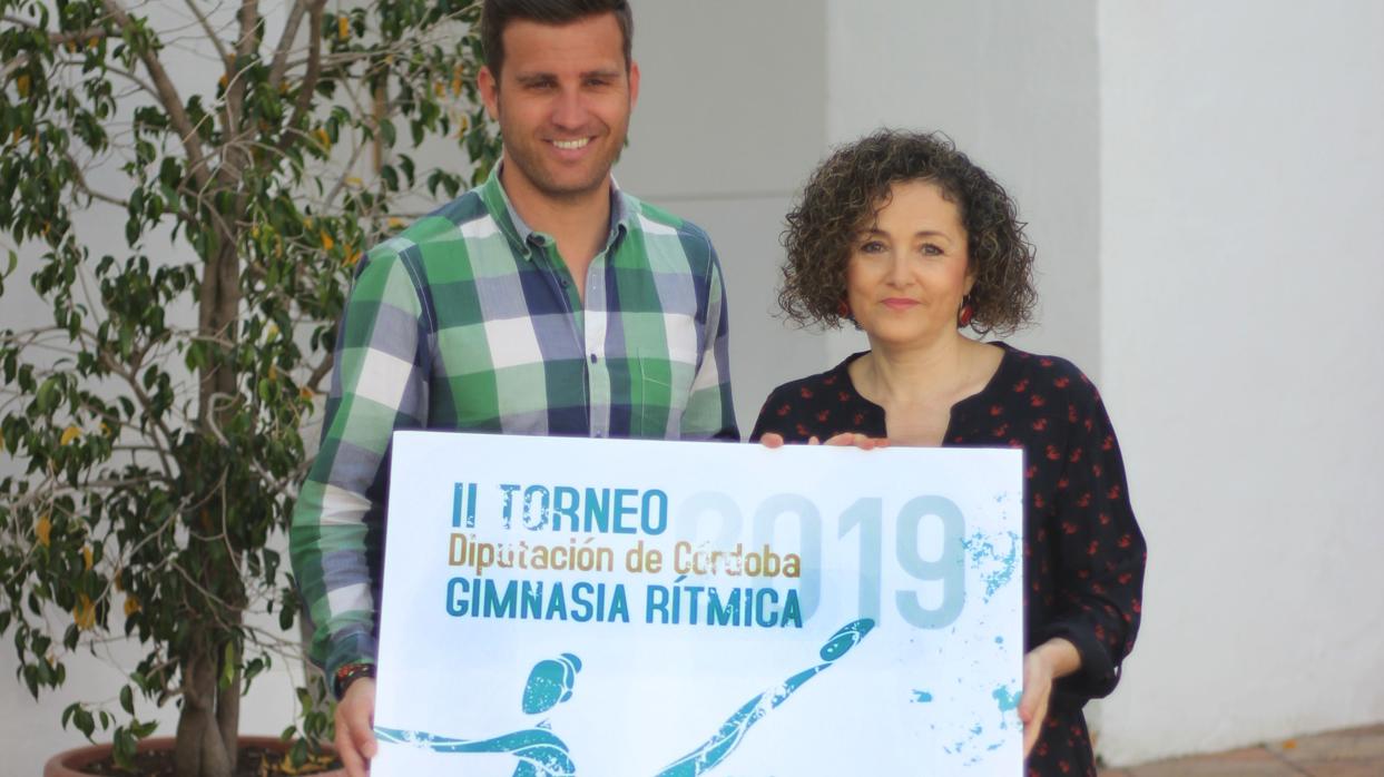 Un momento de la presentación del torneo de gimnasia rítmica