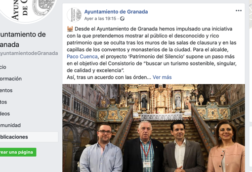 El perfil oficial del Ayuntamiento informa sobre una iniciativa de Cuenca.