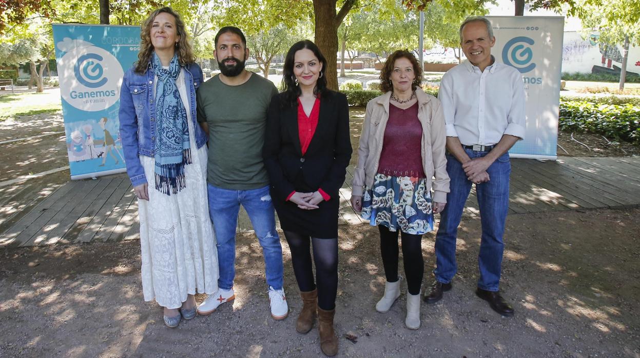 La candidatura de Ganemos en Común, en el momento de su presentación