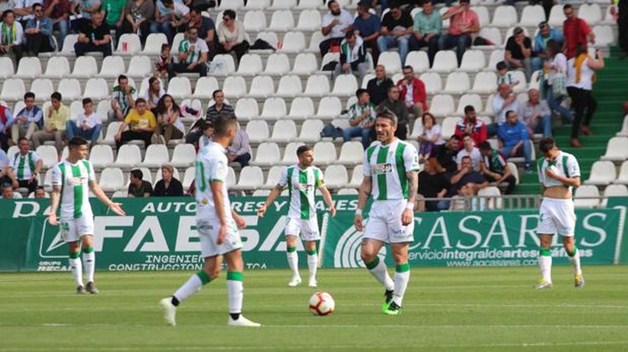 El Córdoba CF durante un partido