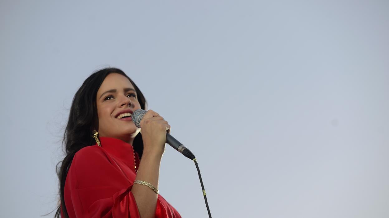 Rosalía durante un concierto en Madrid