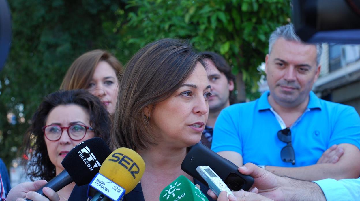 Isabel Ambrosio, durante un acto en el Distrinto Sur de Córdoba