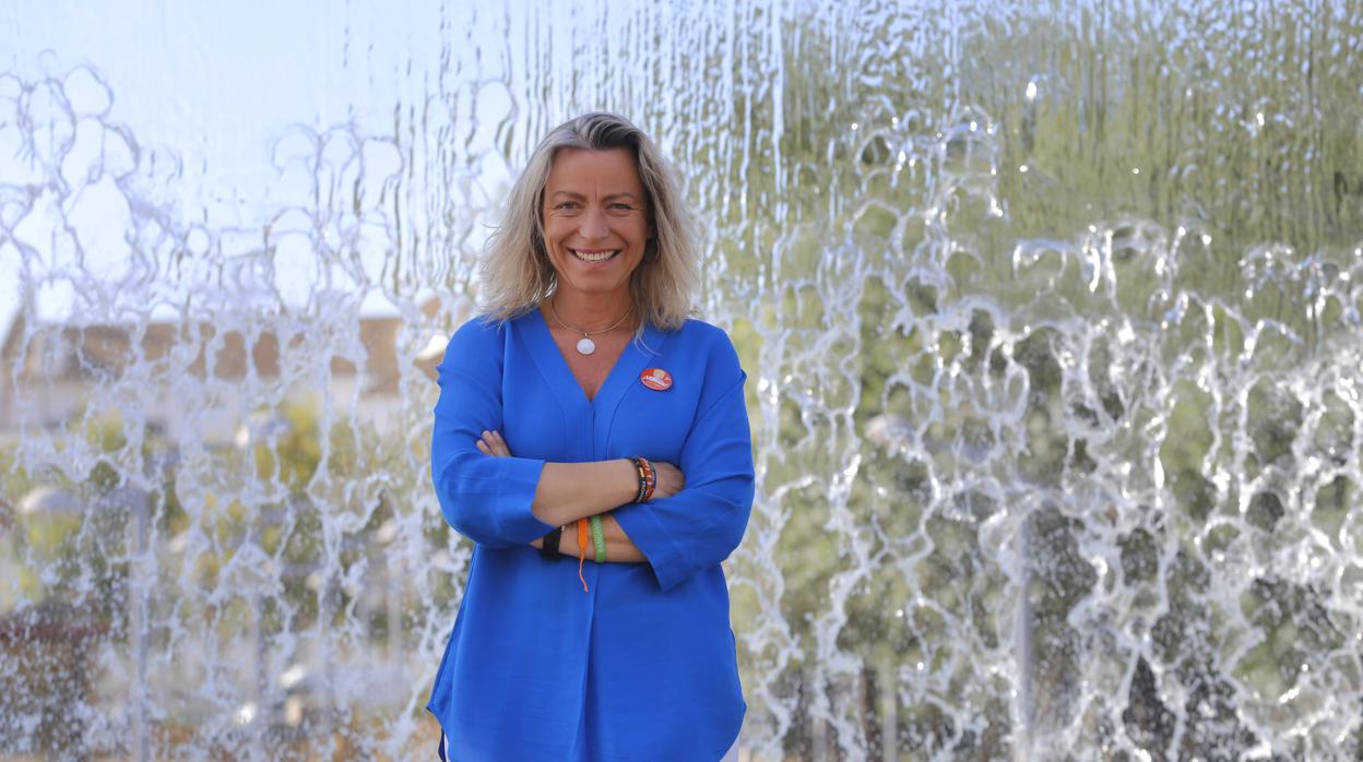 La candidata de Ciudadanos, Isabel Albás, durante la entrevista con ABC