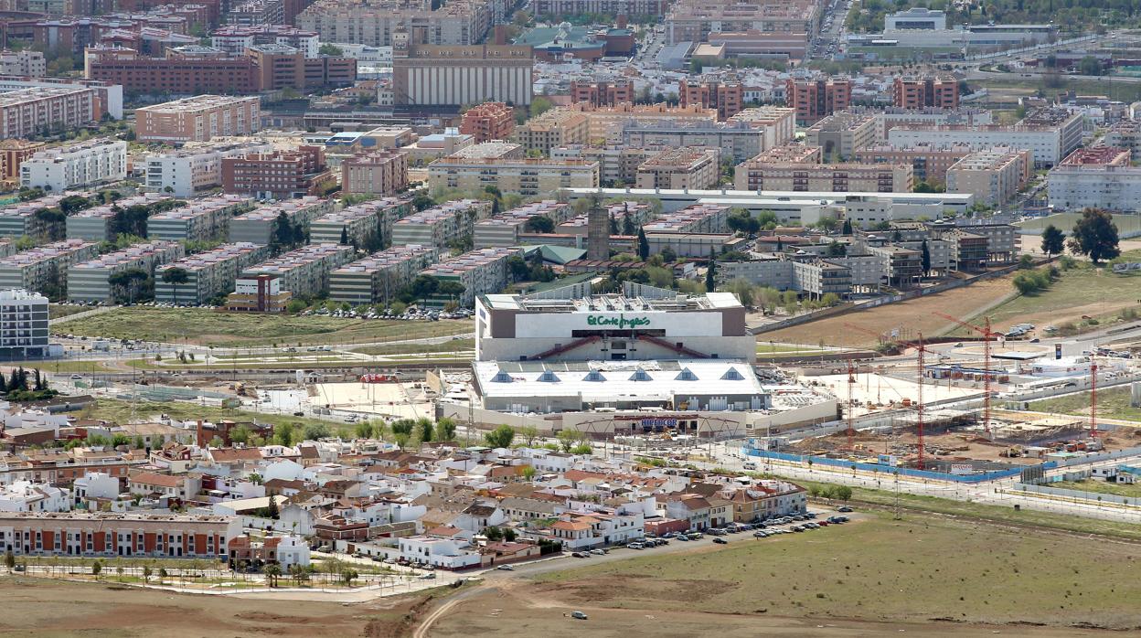 Vista aérea de la zona de Poniente -Norte Turruñuelos