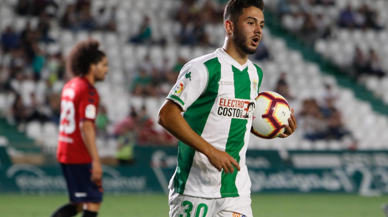 El delantero del Córdoba CF, Andrés Martín