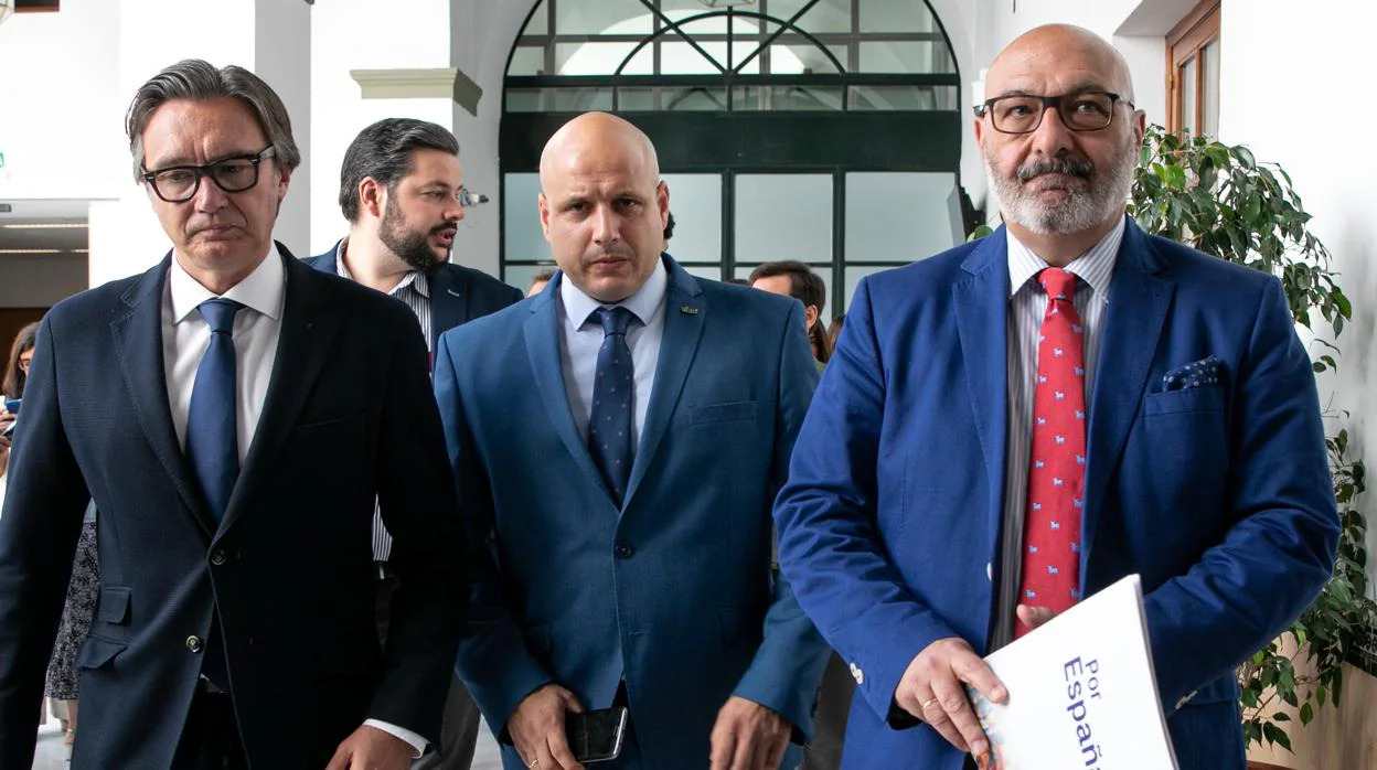 Diputados de Vox, aywer en el Parlamento andaluz