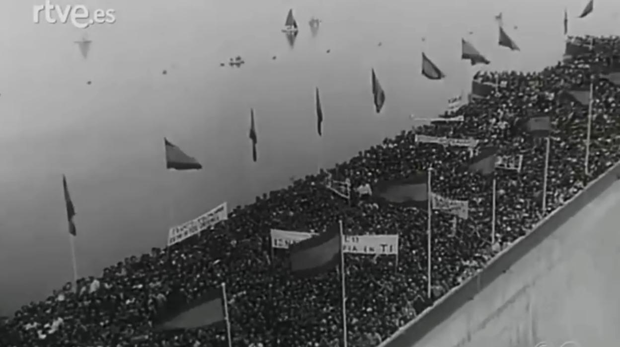 Inauguración del pantano de Iznájar