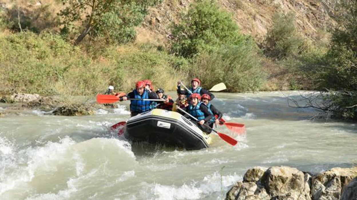 Rafting en el río Genil