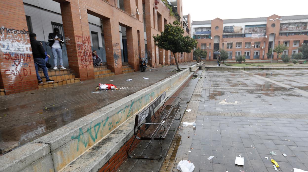 Uno de los patios del barrio de Moreras en Córdoba