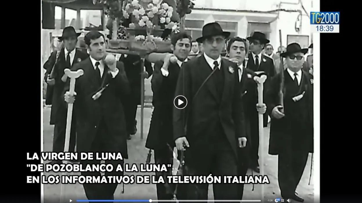 Vídeo: la televisión italiana narra la relación de la Virgen de Luna de Pozoblanco con la NASA