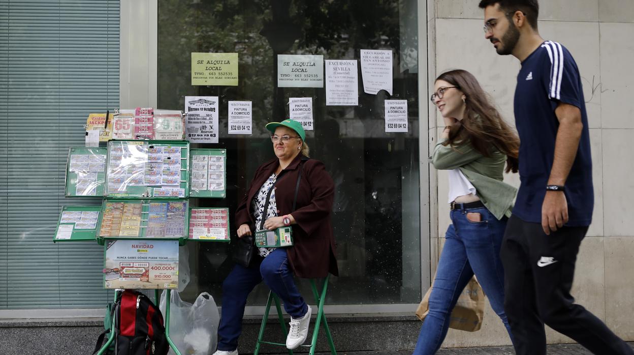 Una vendedora de cupones en Córdoba