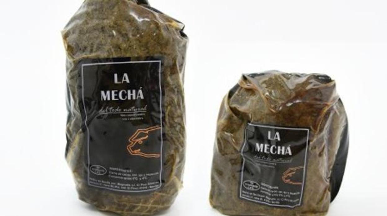 Dos paquetes de carne mechada de la marca «La Mechá»